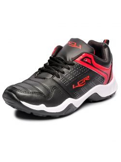 Lancer Men's Black/Red Sports Running Shoes