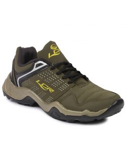 Lancer Men's Olive/Yellow Sports Running Shoes