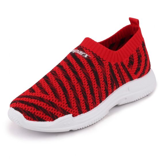 Red White Sports Walking Shoes SL-142