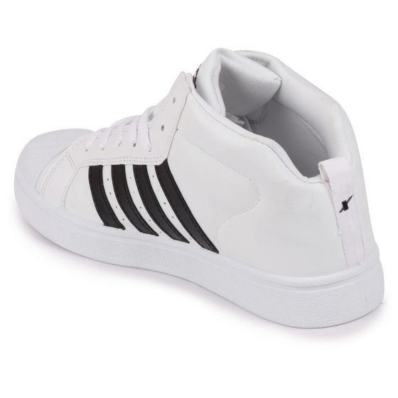 WHITE BLACK Casual Ankle Sneakers SM-607